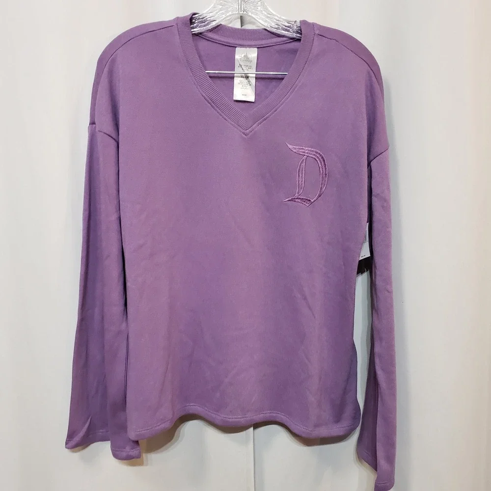 Disney Parks Disneyland Resort Purple Loungewear Set V-Neck Pullover Pants Small - Picture 2 of 14